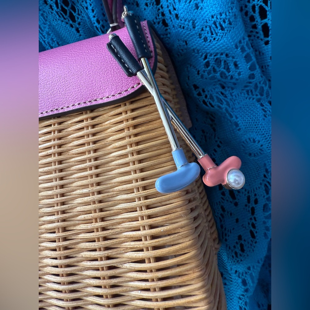 Kate Spade Tee Time Wicker 3D Windmill Bag - Picture 7 of 16